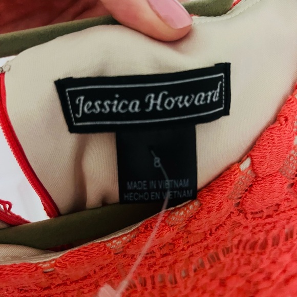 Cute peach lace dress size 8 - Picture 6 of 6